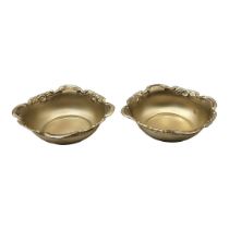 A PAIR OF SILVER SWEETMEAT DISHES Scrolled floral border, marked ‘Silver 'A' to base. (approx