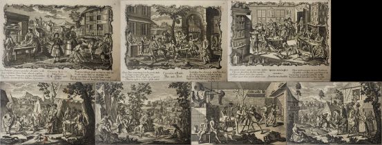 TAVERN SCENES, MARTIN ENGELBRECHT, 1684 - 1756, A GROUP OF EARLY 18TH CENTURY ENGRAVINGS Tavern