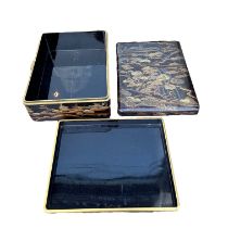 A 19TH CENTURY JAPANESE MEIJI PERIOD LACQUER DOCUMENT BOX (RYOSHIBAKO) Deep Rectangular form