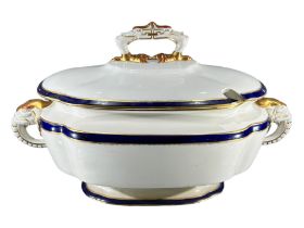 ROYAL WORCESTER FOR WILLIAM WHITELEY, LONDON,A LARGE LATE 19TH CENTURY VIRTUOUS WARE PORCELAIN