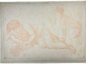 ATTRIBUTED TO BERNARD PICART PARIS, 1673 - 1733, AMSTERDAM, AN 18TH CENTURY RED CHALK DRAWING