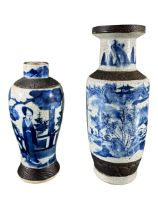 TWO LATE 19TH/EARLY 20TH CENTURY CHINESE EXPORT QING DYNASTY VASES FROM THE NANKIN REGION The