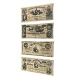 A COLLECTION OF FOUR CONFEDERATE STATES OF AMERICAN RICHMOND BANKNOTES Comprising a $5/five dollar