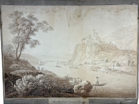 ADRIAN ZINGG, ST. GALLEN, 1734 - 1816 LEIPZIG, 18TH CENTURY SEPIA WASHOVER ETCHED OUTLINES ‘The