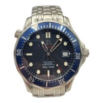 OMEGA, SEAMASTER PROFESSIONAL, A GENT’S STAINLESS STEEL WRISTWATCH Blue enamel bezel, blue tone