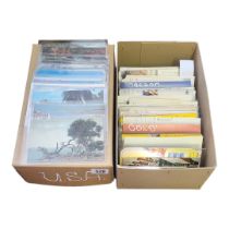 TWO BOXES CONTAINING APPROX 400 EARLY/MID 20TH CENTURY POSTCARDS OF THE USA AND CANADA In
