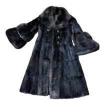 GROSVENOR, HARRODS, A VINTAGE LADIES’ BROWN MINK FUR COAT Together with Harrods, a full length