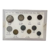 A SET OF WWII GERMAN THIRD RIECH SILVER AND COPPER COINS Ten coins ranging from 5 marks to I of