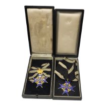 TWO IMPERIAL GERMAN POUR LE MERITE MEDALS (POSSIBLY VERY GOOD COPIES) Gilt ground with blue