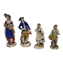 DRESDEN, AN EARLY 20TH CENTURY HARD PASTE PORCELAIN MODEL OF A FRUIT SELLER Wearing 18th Century