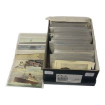 A BOX CONTAINING APPROX 250 EARLY 20TH CENTURY AND LATER POSTCARDS War and merchant ships and