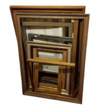 A COLLECTION OF EARLY 20TH CENTURY PLAIN WOODEN PICTURE FRAMES. (largest frame approx 77cm x