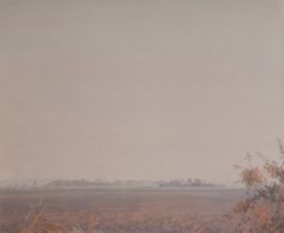 ANTHONY DAY, 1922 - 2023, FEN COUNTRY ARTIST EGG TEMPERA Titled ‘A Quite Autumn In The Fenns, 1988’,