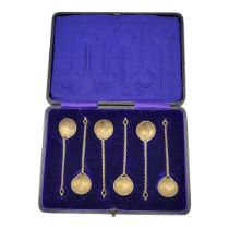 A SET OF 18TH CENTURY GERMAN STATES SILVER GILT COIN SET TEASPOONS Each set with a 1763 Augustus 11?