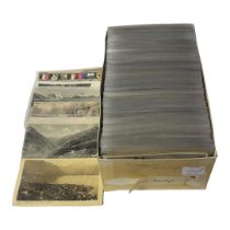A BOX CONTAINING APPROX 300 EARLY 20TH CENTURY AND LATER POSTCARDS European trains and trams, in