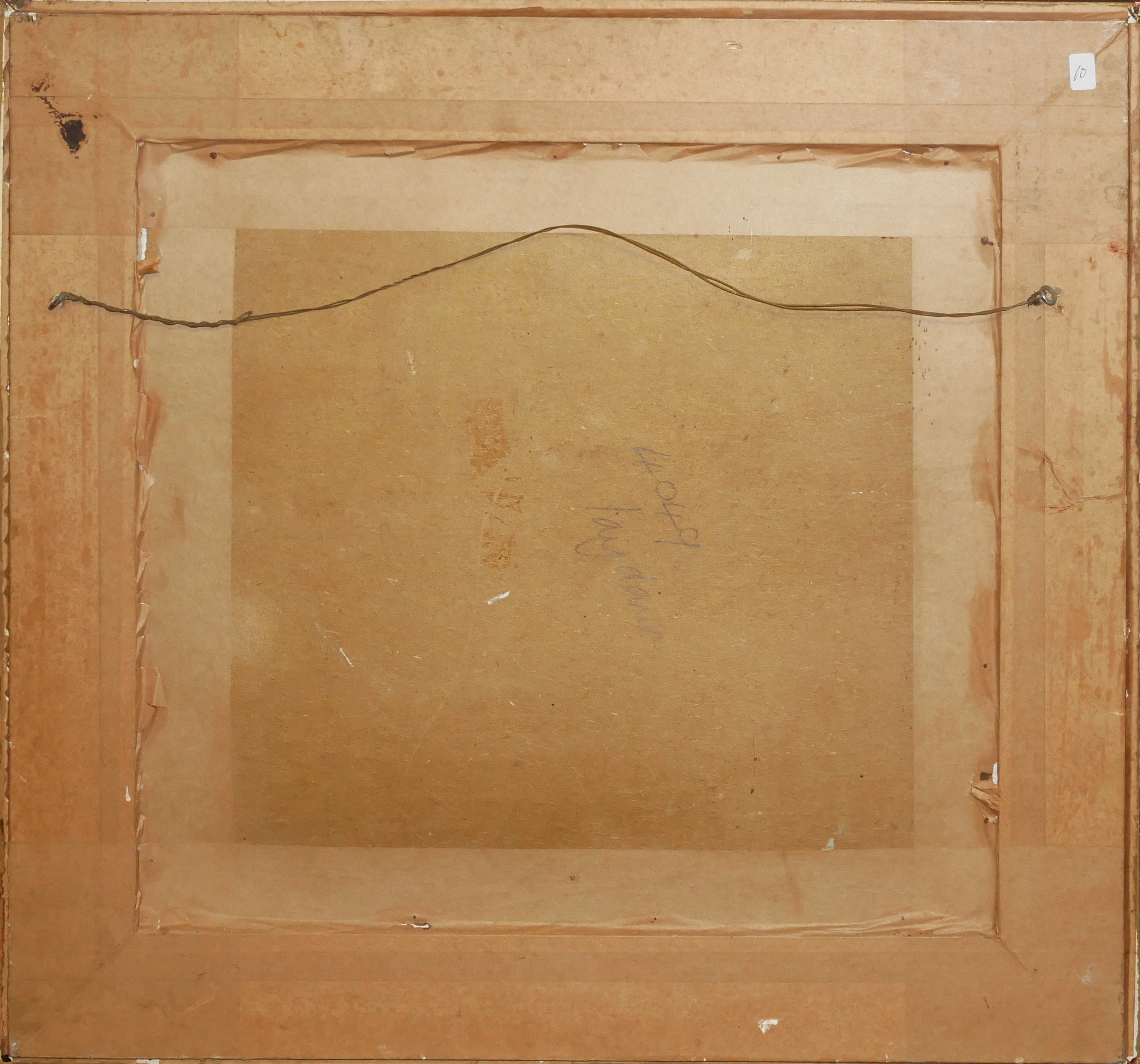 CEDRIC MORRIS?, OIL ON BOARD Italian Landscape, framed. 60cm x 57cm N.B. possibly Cedric Morris as - Image 5 of 6