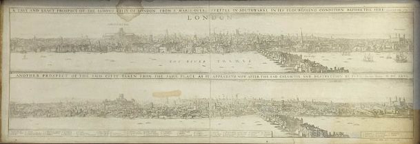 WENCESLAUS HOLLAR, 1607 - 1677, TRUE AND EXACT PROSPECT OF THE FAMOUS CITY OF LONDON FROM S. MARIE