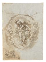 MANNER OF LUCA GIORDANO, NAPLES, 1634 - 1705, 17TH CENTURY ITALIAN PEN, INK AND WASH DRAWING