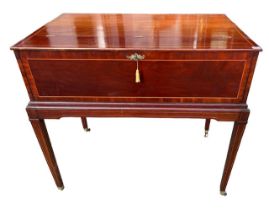 JOHN BROADWOOD AND SONS, LONDON, 1790, A MAHOGANY AND INLAID SPINNET (CONVERTED TO A WRITING