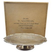 BARKER BROTHERS SILVER LTD, A SILVER SALVER Hallmarked Birmingham, 1931, housed in original retail