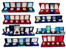 BILSTON & BATTERSEA AND HALCYON DAYS, A LARGE COLLECTION OF FIFTY-EIGHT ENAMEL BOXES Examples