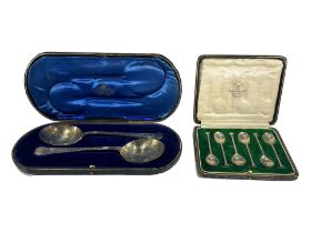 MAPPIN & WEBB LTD, A CASED SET OF EDWARDIAN SILVER TEASPOONS Hallmarked London, 1902, together