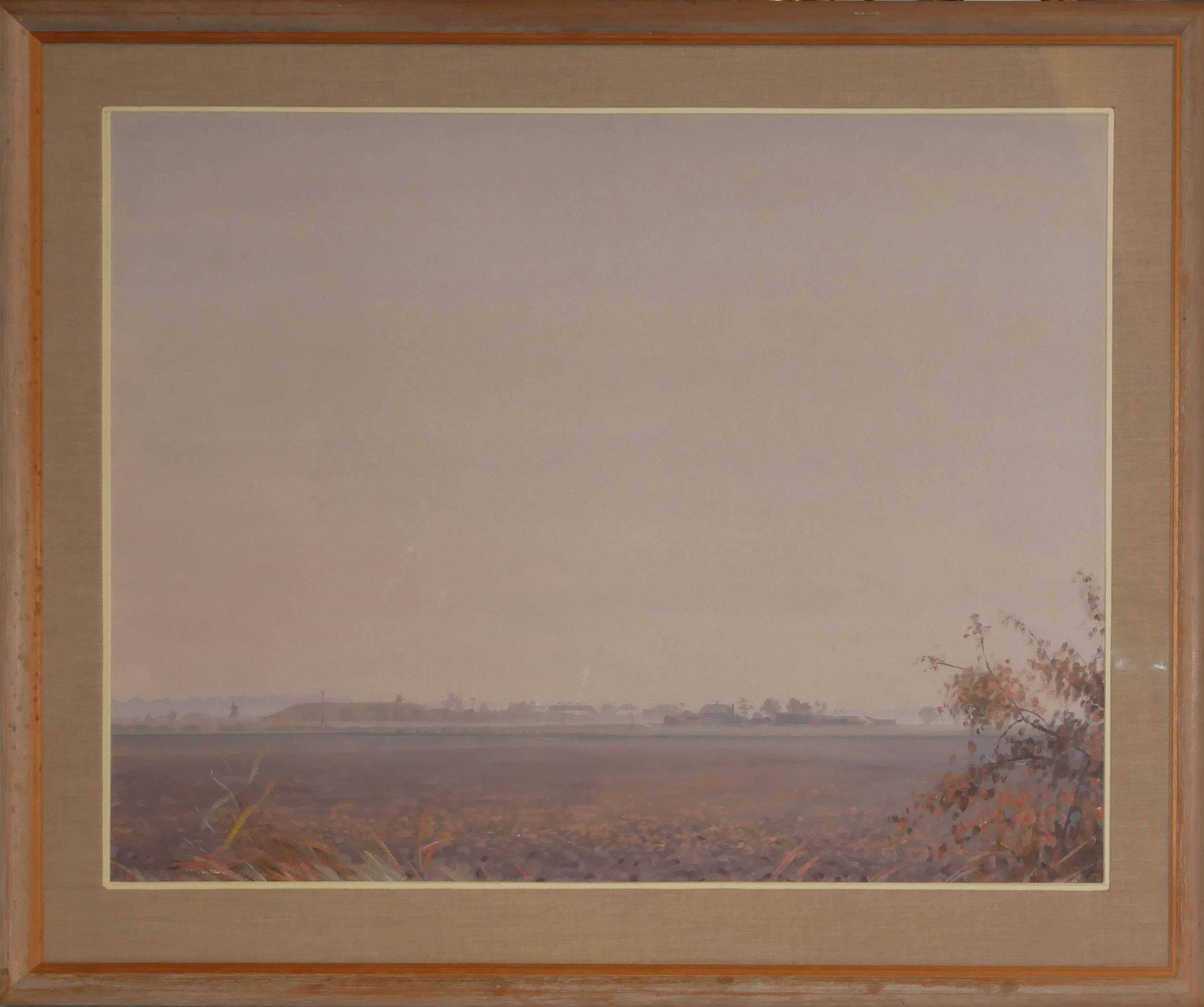 ANTHONY DAY, 1922 - 2023, FEN COUNTRY ARTIST EGG TEMPERA Titled ‘A Quite Autumn In The Fenns, 1988’, - Image 2 of 5