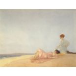 SIR WILLIAM RUSSELL FLINT, BRITISH, 1880 - 1969, WATERCOLOUR Titled ‘The Shieling Beach’, signed,