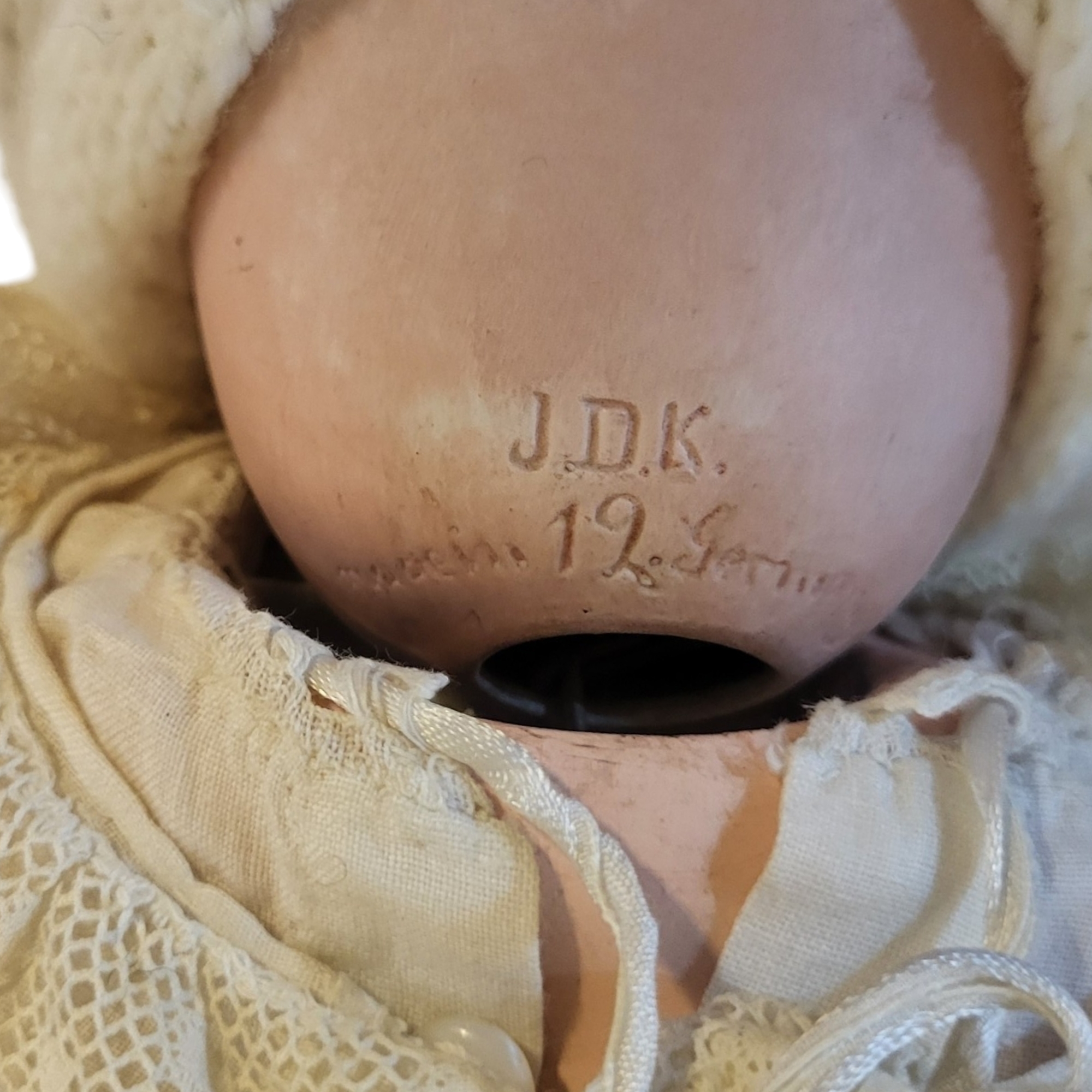 A.J.D. KESTNER, A BISQUE HEADED BABY DOLL With magnesite head, open and close painted eyes and - Image 2 of 3