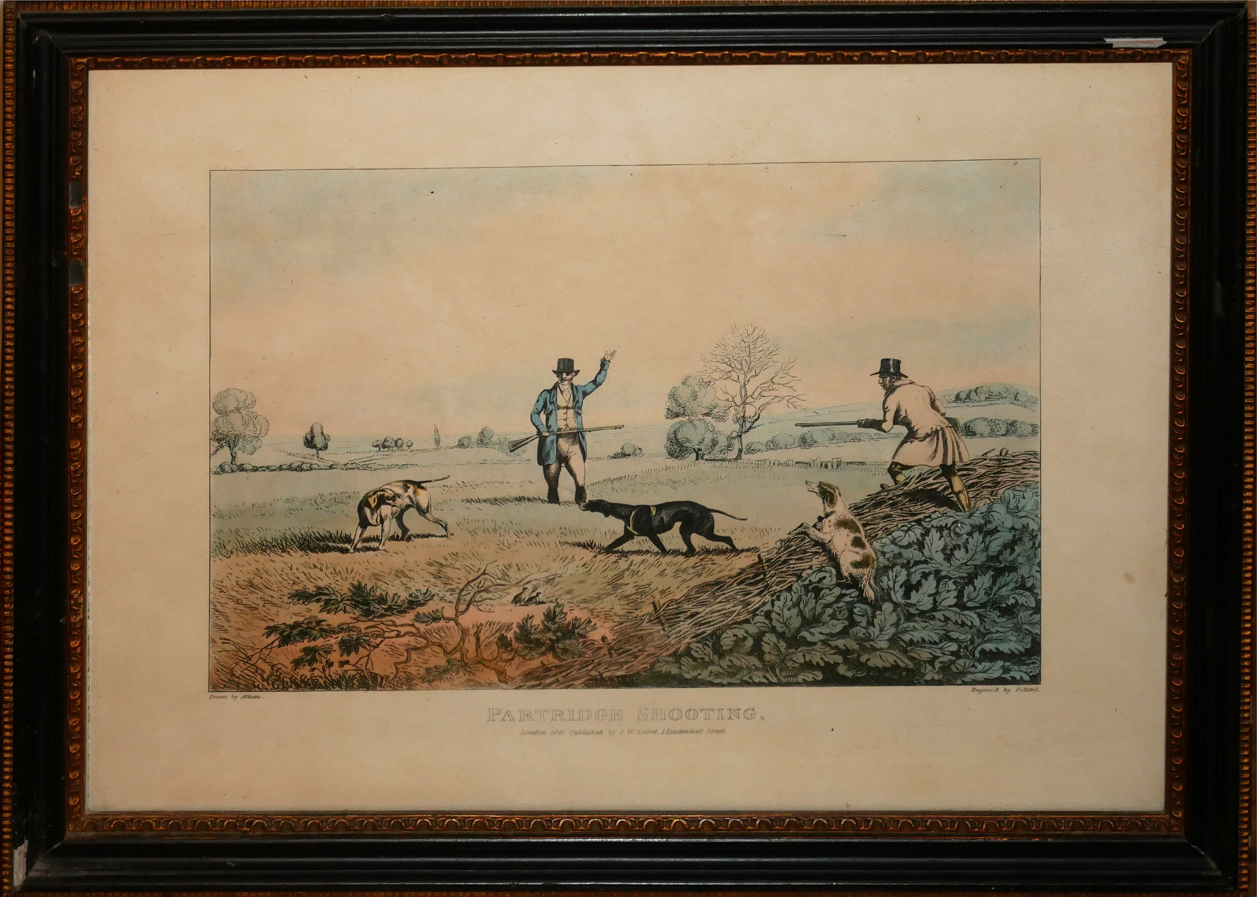 HENRY ALKEN, ENGLISH, 1785 - 1851), A SET OF SIX SPORTING PURSUIT PRINTS AND ENGRAVINGS By Pollard &
