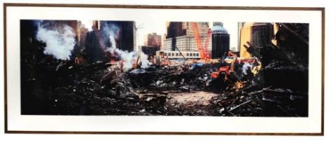 WIM WENDERS, GERMAN, B. 1945, LARGE SCALE C PRINT OF GROUND ZERO, NEW YORK, NOVEMBER 7 2001, V, C