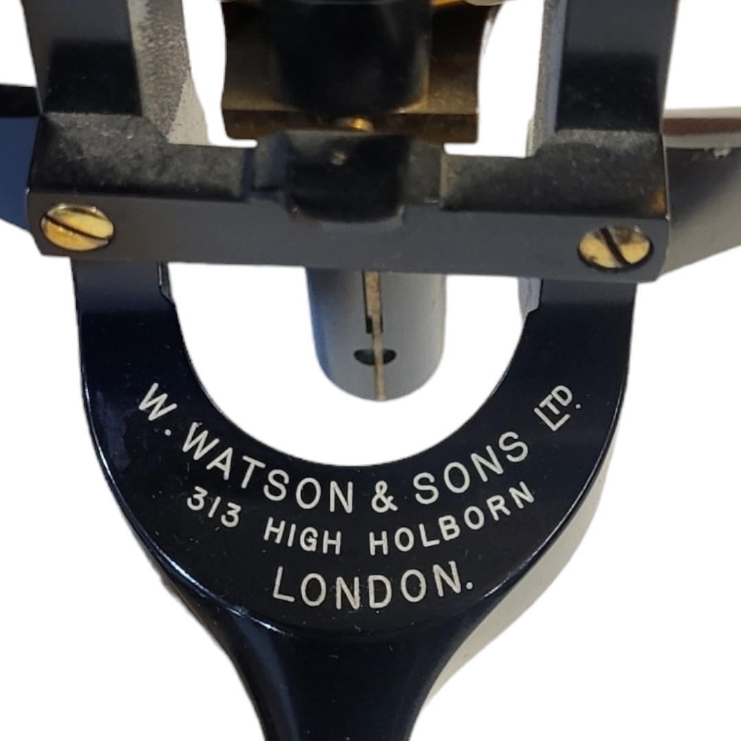 A FINE W. WATSON & SONS LTD OF LONDON GILDED BRASS AND LACQUERED MONOCULAR COMPOUND MICROSCOPE No: - Image 2 of 4