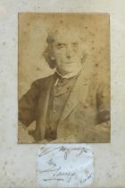 SIR HENRY IRVING, 1838 - 1905, PORTRAIT PHOTOGRAPH With hand signed cut signature, dated 7/10/05 (