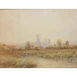 HUGH VANE TURNER, BRITISH, 19TH CENTURY WATERCOLOUR Salisbury Cathedral, signed lower left ‘H Vane