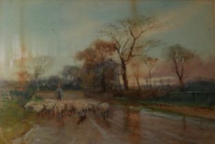 HENRY CHARLES FOX, R.B.A., ENGLISH, 1860 - 1925, WATERCOLOUR Titled, ‘Near Guildford, Surrey’,