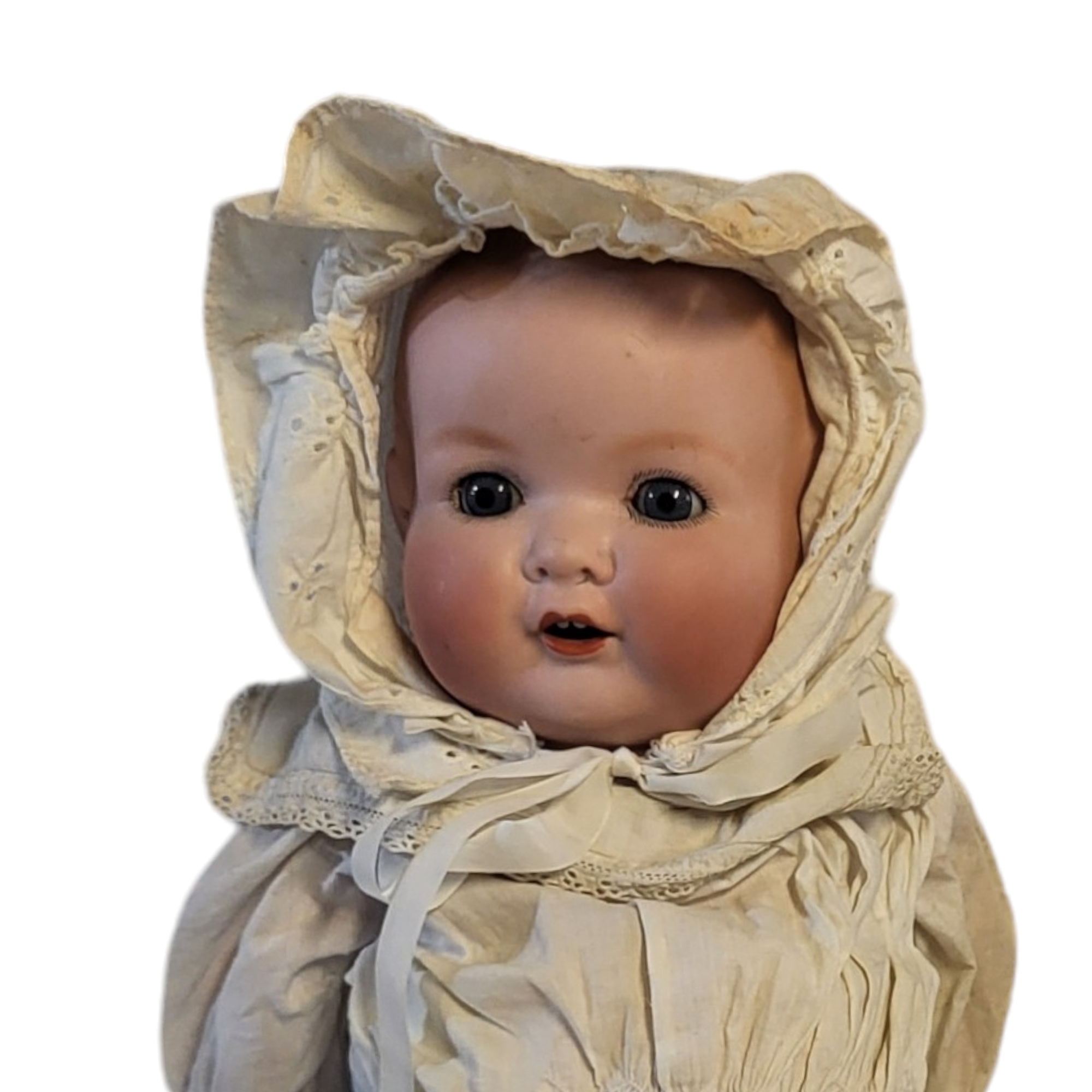 ARMAND MARSEILLE, BISQUE HEADED BEBE DOLL Five piece jointed composition body, glass open and - Bild 2 aus 4