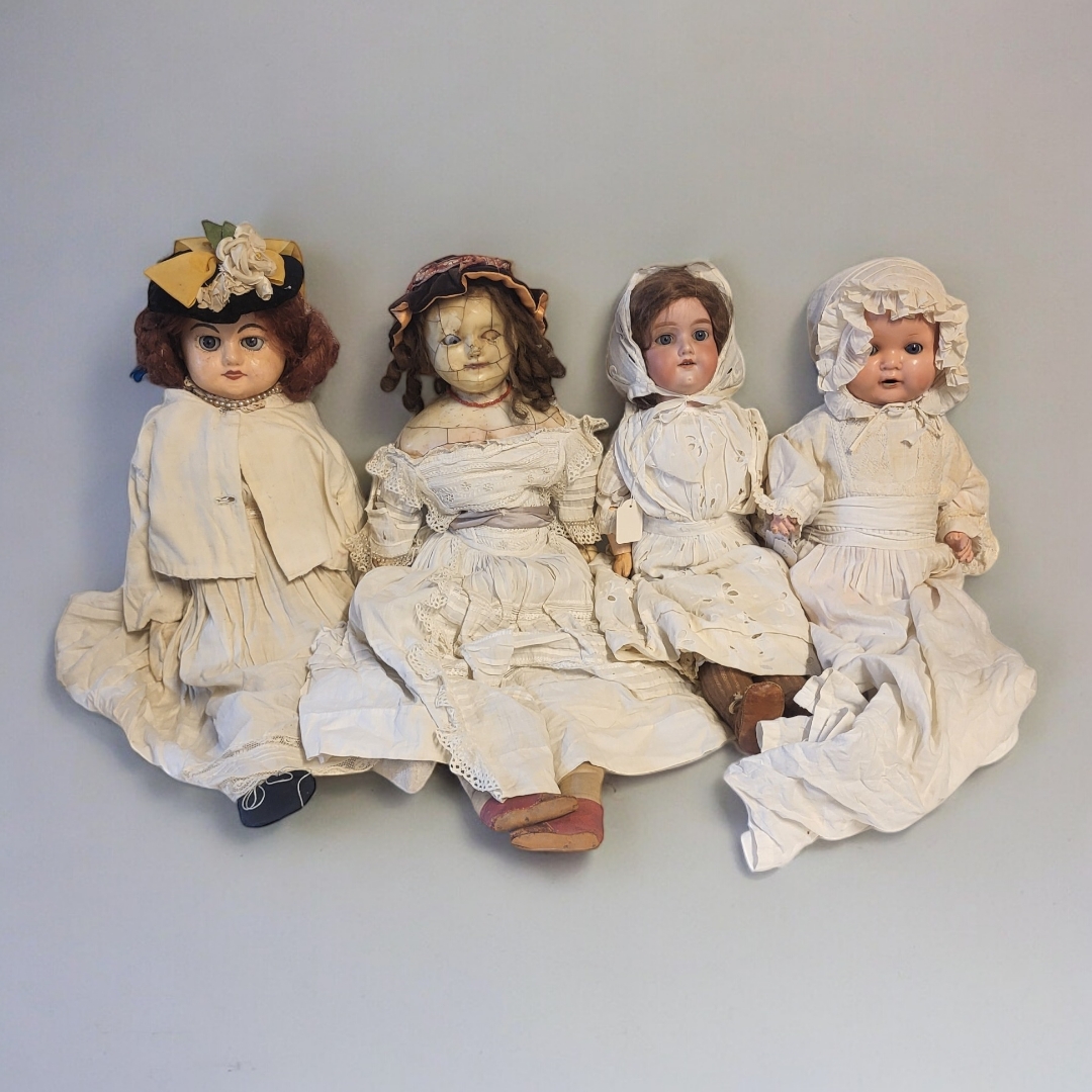 A LARGE ARMAND MARSEILLE BISQUE HEADED CHARACTER DOLL, CIRCA 1900 - 1915 Five piece composition