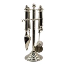 A SILVER PLATED BARTENDER'S COMPANION SET Complete with ice scoop/corkscrew/jigger unit measure/