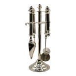 A SILVER PLATED BARTENDER'S COMPANION SET Complete with ice scoop/corkscrew/jigger unit measure/