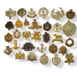 A COLLECTION OF THIRTY EARLY 20TH CENTURY BRITISH ARMY CAP BADGES To include Sutherland Argyle,