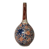 AN 18TH CENTURY JAPANESE IMARI EDO-TOKUGAWA PERIOD, 1600 - 1868, WINE BOTTLE The underglaze blue