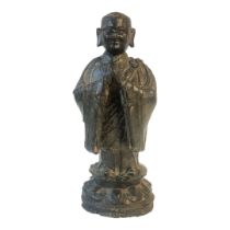 A CHINESE LATE MING DYNASTY WANLI CHONGZHEN PERIOD, 1573 - 1644, PROVINCIAL PATINATED BRONZE