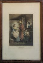 AFTER MORLAND ORIGINALS, A PAIR OF ANTIQUE ENGRAVINGS Titled 'Seduction and Credulous Innocence',