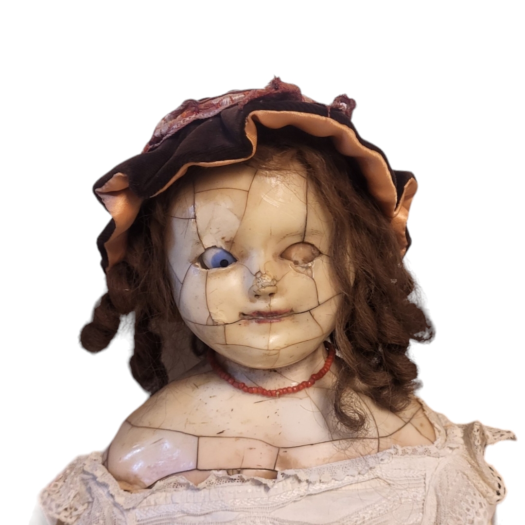 A LARGE ARMAND MARSEILLE BISQUE HEADED CHARACTER DOLL, CIRCA 1900 - 1915 Five piece composition - Image 2 of 2