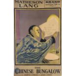 CHARLES BUCHEL, LITHOGRAPHIC POSTER, CIRCA 1925 The Chinese Bungalow, Matheson Lang, Blackpool