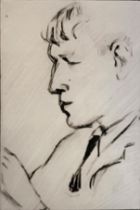 MAURICE FIELD, 1905 - 1998, ORIGINAL LITHOGRAPHIC ZINC PLATE OF W.H. AUDEN FOR THE LIMITED EDITION