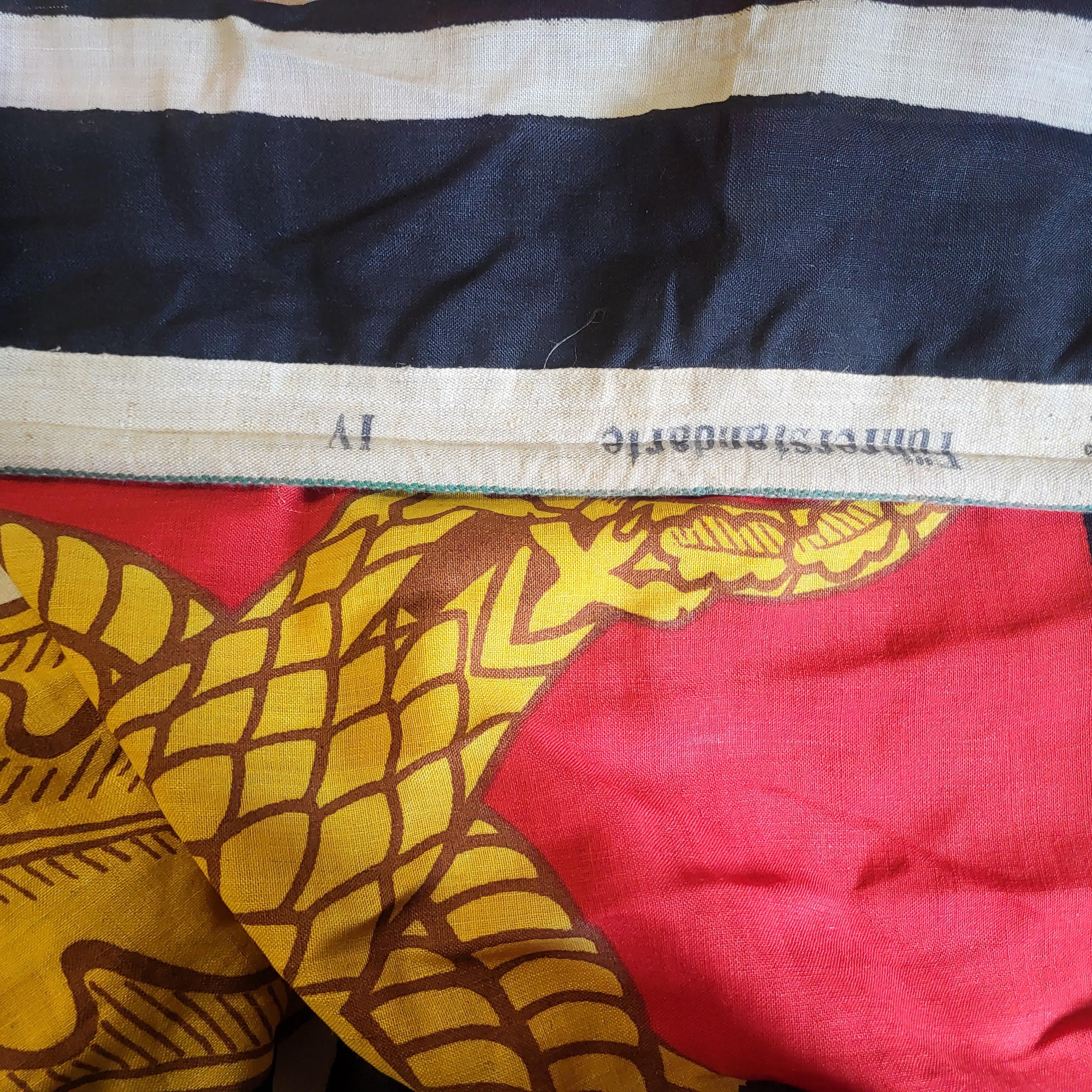 A LARGE ORIGINAL GERMAN FUHRER STANDARTE IV FLAG Bearing printed letters and insignia to spine, - Image 3 of 3