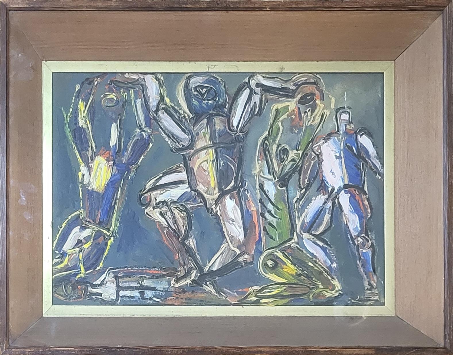 ALEKSANDER ZYW, POLISH ,1905 - 1995, OIL ON CANVAS Titled ‘Dance With The Headless’, signed, bearing - Image 2 of 5