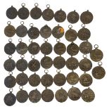 A COLLECTION OF FORTY BASE METAL UNITED STATES CAMPAIGN MEDALS To include Asuatic Pacific
