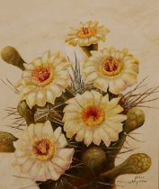 HELEN WYNN, AMERICAN, 1919 - 2011, OIL ON BOARD Bouquet of Flowers, framed. (30cm x 35cm frame/